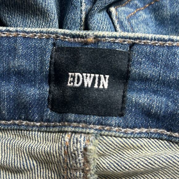 Edwin Women's Lark Mid-Rise Bootcut Denim Jeans Flashback Medium Wash 30 New - Picture 10 of 11